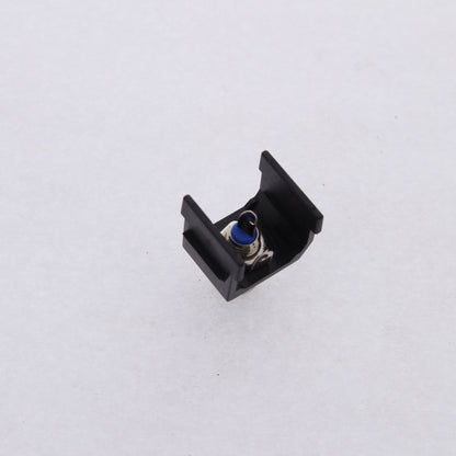 Hubbell Black Snap-Fit Keystone Audio Video Jack Blue Center RCA Solder SFRCBBK