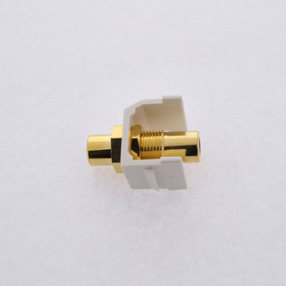 Hubbell Office White SnapFit Video Cable Jack Blue Center RCA to RCA SFRCBFFOW