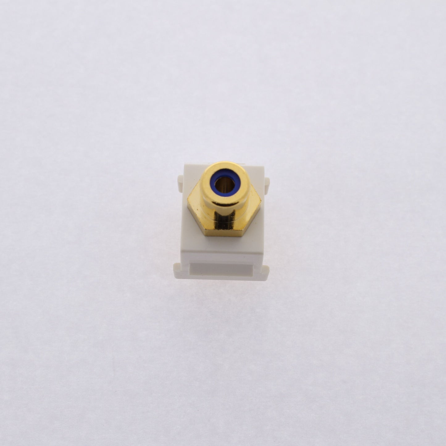 Hubbell Office White SnapFit Video Cable Jack Blue Center RCA to RCA SFRCBFFOW