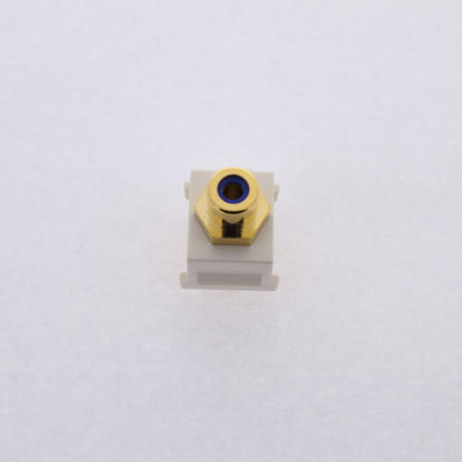 Hubbell Office White SnapFit Video Cable Jack Blue Center RCA to RCA SFRCBFFOW