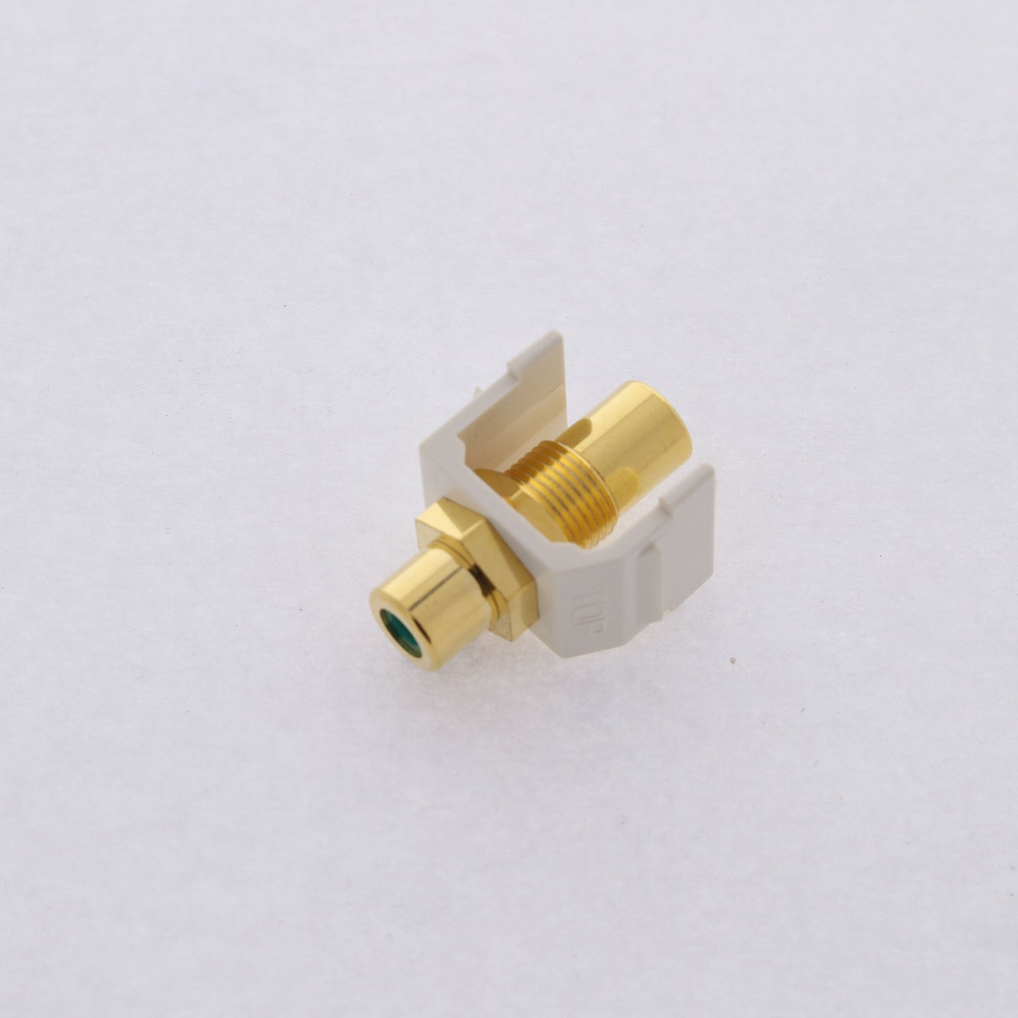 Hubbell Office White Keystone Video Cable Jack Green Center RCA/RCA SFRCGNFFOW