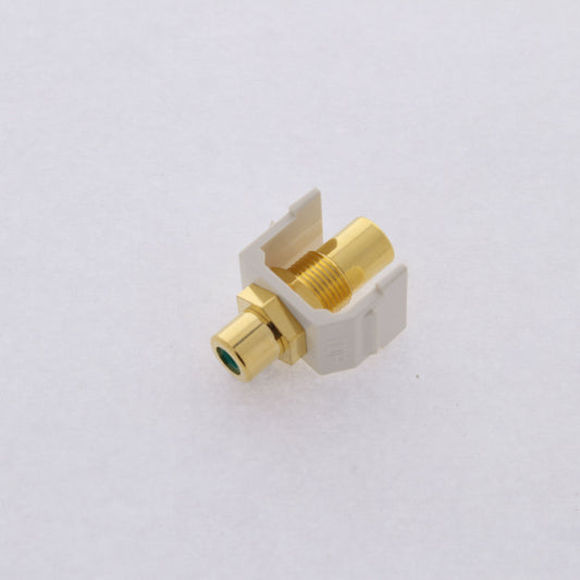 Hubbell Office White Keystone Video Cable Jack Green Center RCA/RCA SFRCGNFFOW