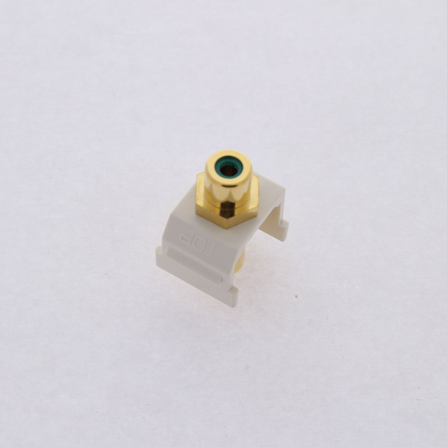Hubbell Office White Keystone Video Cable Jack Green Center RCA/RCA SFRCGNFFOW