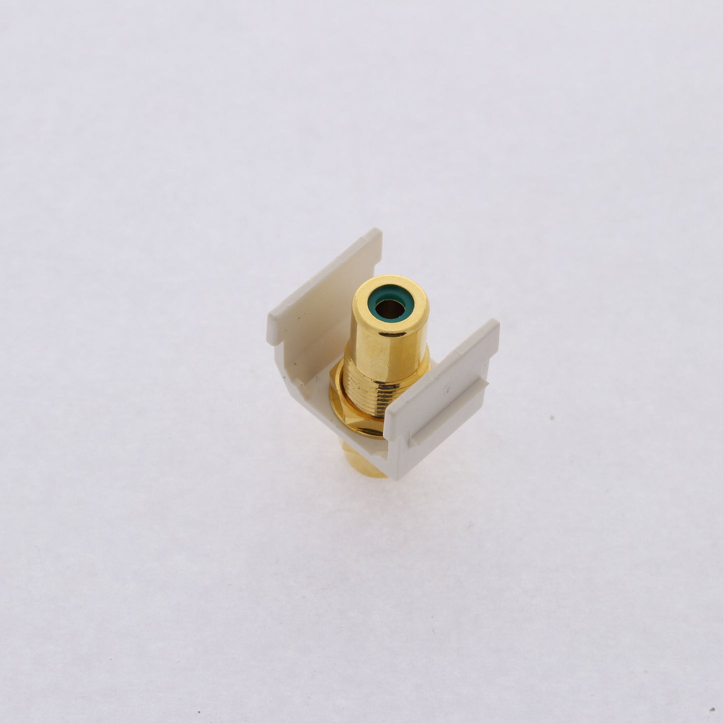 Hubbell Office White Keystone Video Cable Jack Green Center RCA/RCA SFRCGNFFOW