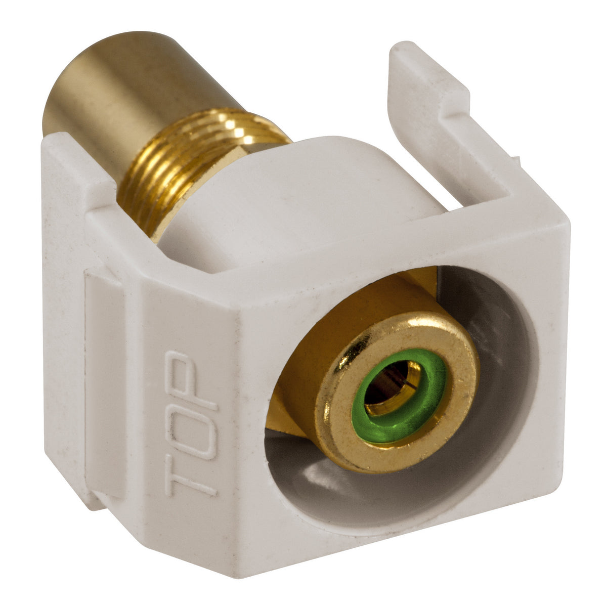 Hubbell Office White SnapFit Video Cable Jack Green Center RCA/RCA SFRCGNROW