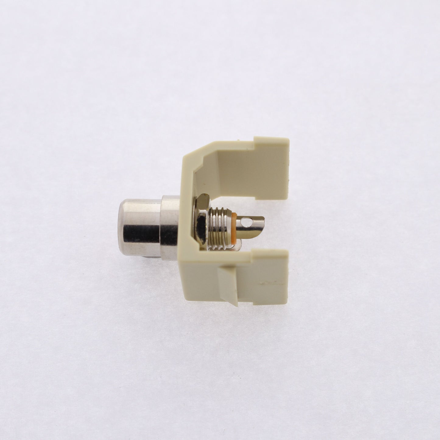 Hubbell Ivory SnapFit Keystone Audio Video Jack Green Center RCA Solder SFRCOREI
