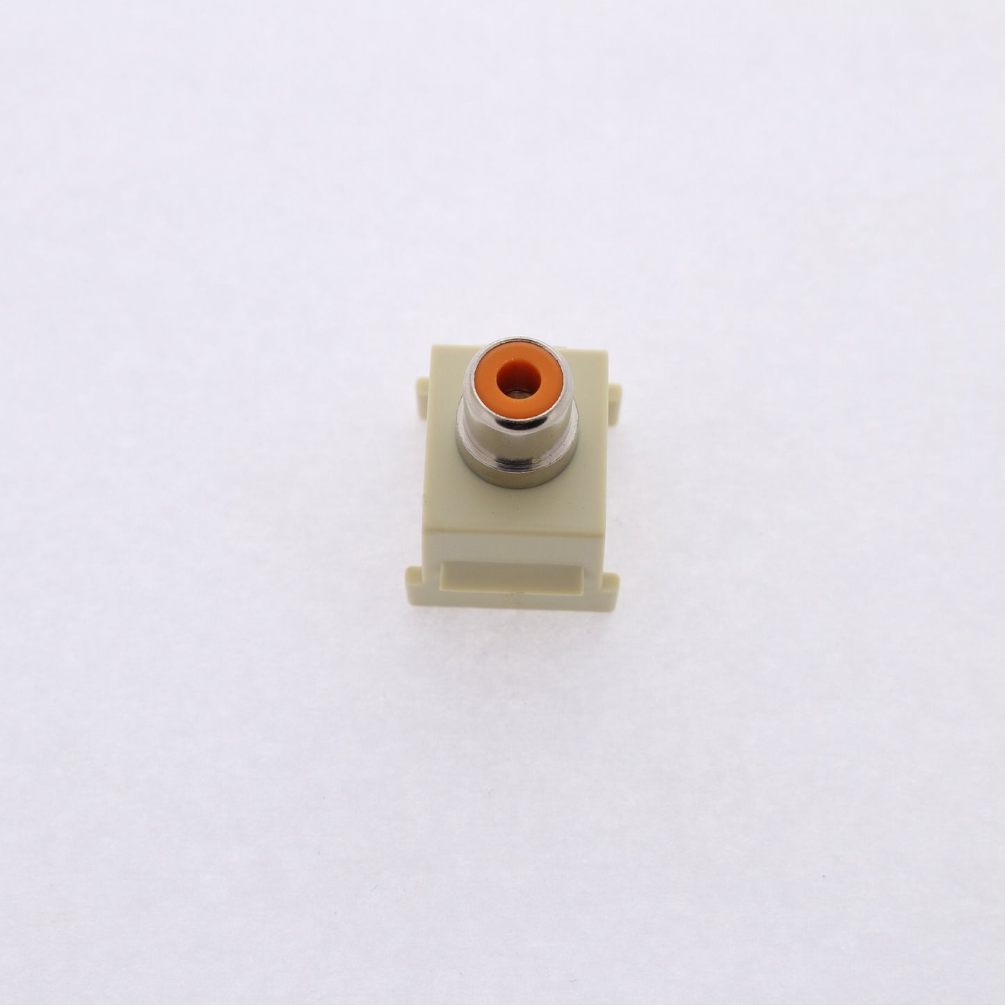 Hubbell Ivory SnapFit Keystone Audio Video Jack Green Center RCA Solder SFRCOREI