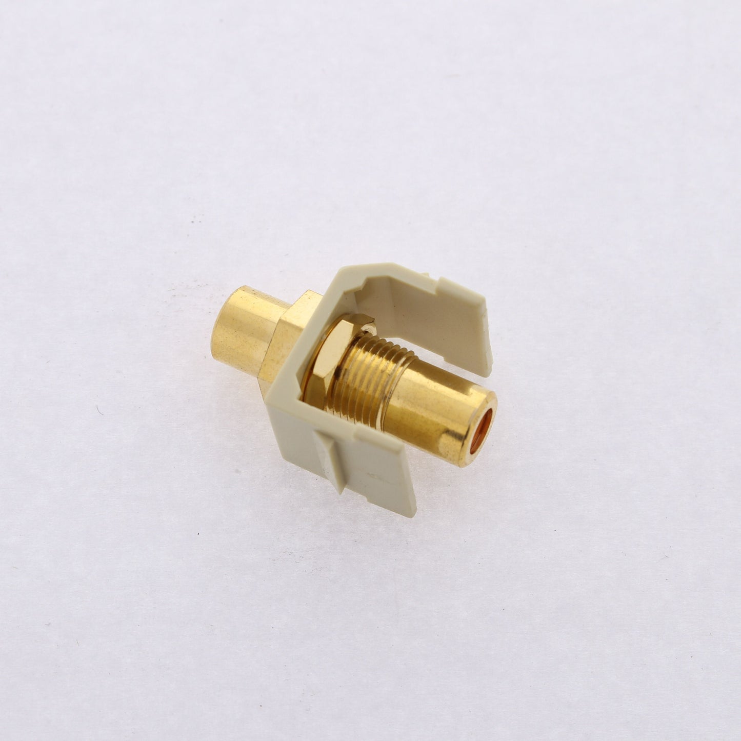 Hubbell Ivory SnapFit Keystone Video Cable Jack Orange Center RCA/RCA SFRCORFFEI