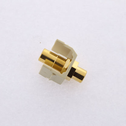 Hubbell Ivory SnapFit Keystone Video Cable Jack Orange Center RCA/RCA SFRCORFFEI