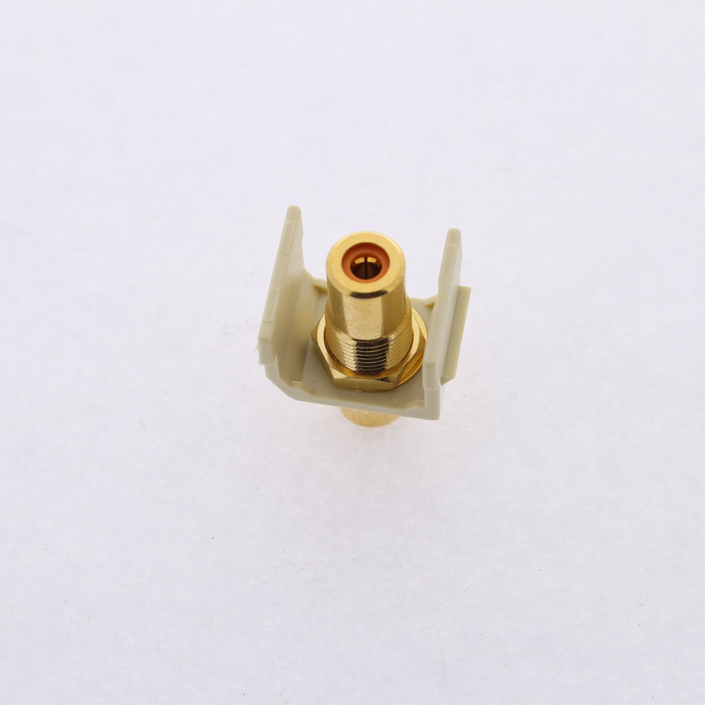 Hubbell Ivory SnapFit Keystone Video Cable Jack Orange Center RCA/RCA SFRCORFFEI