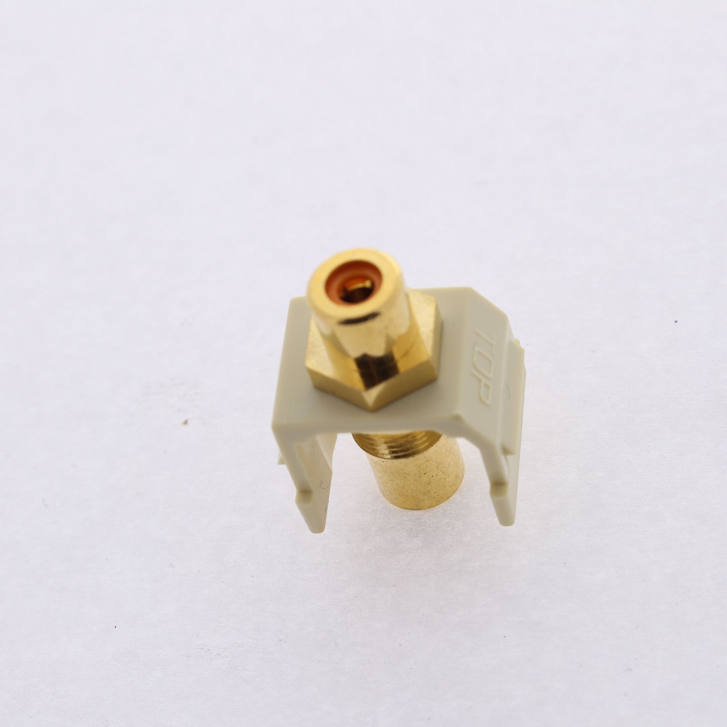 Hubbell Ivory SnapFit Keystone Video Cable Jack Orange Center RCA/RCA SFRCORFFEI