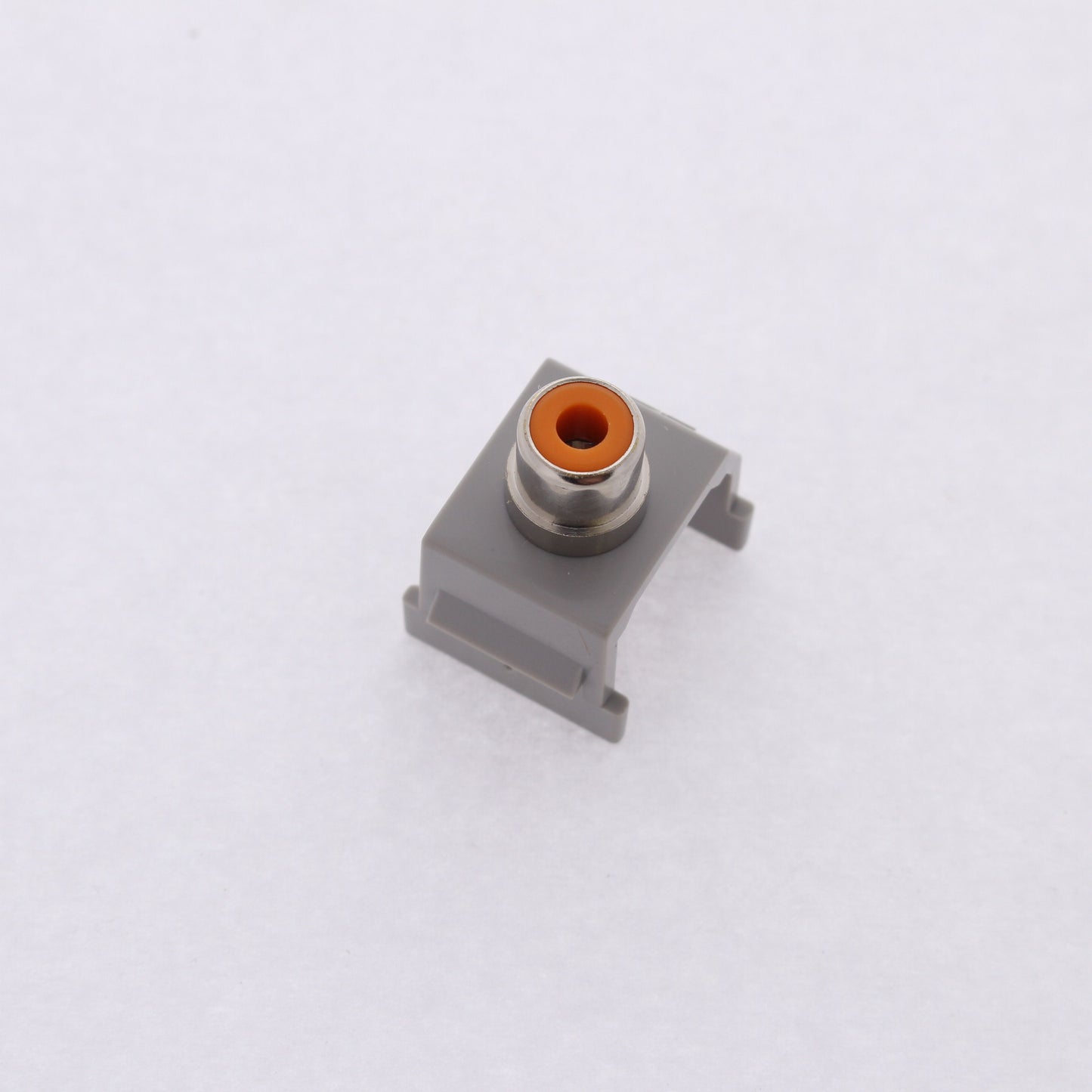 Hubbell Gray SnapFit Keystone Audio Video Jack Orange Center RCA Solder SFRCORGY