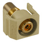 Hubbell Ivory Snap-Fit Keystone Video Cable Jack Orange Center RCA/RCA SFRCORREI