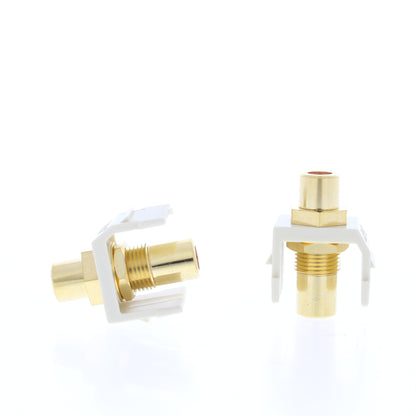Hubbell Lt Almond SnapFit Keystone Video Cable Jack Red Center RCA/RCA SFRCRFFLA