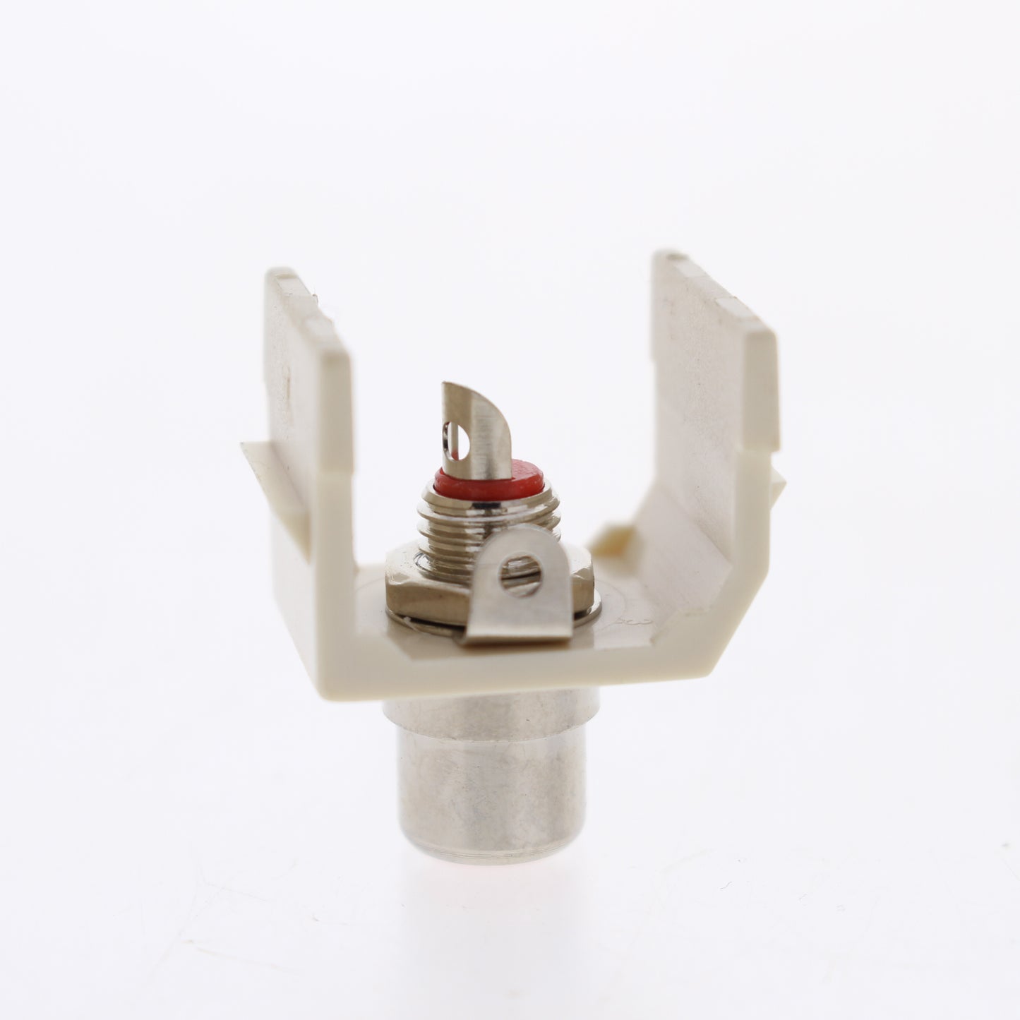 Hubbell Lt Almond Snap-Fit Keystone Audio Video Jack Red Ctr RCA Solder SFRCRLA