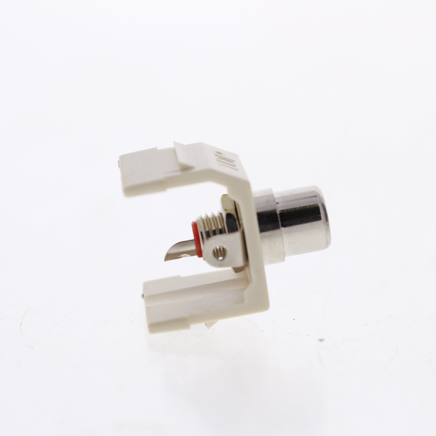 Hubbell Lt Almond Snap-Fit Keystone Audio Video Jack Red Ctr RCA Solder SFRCRLA