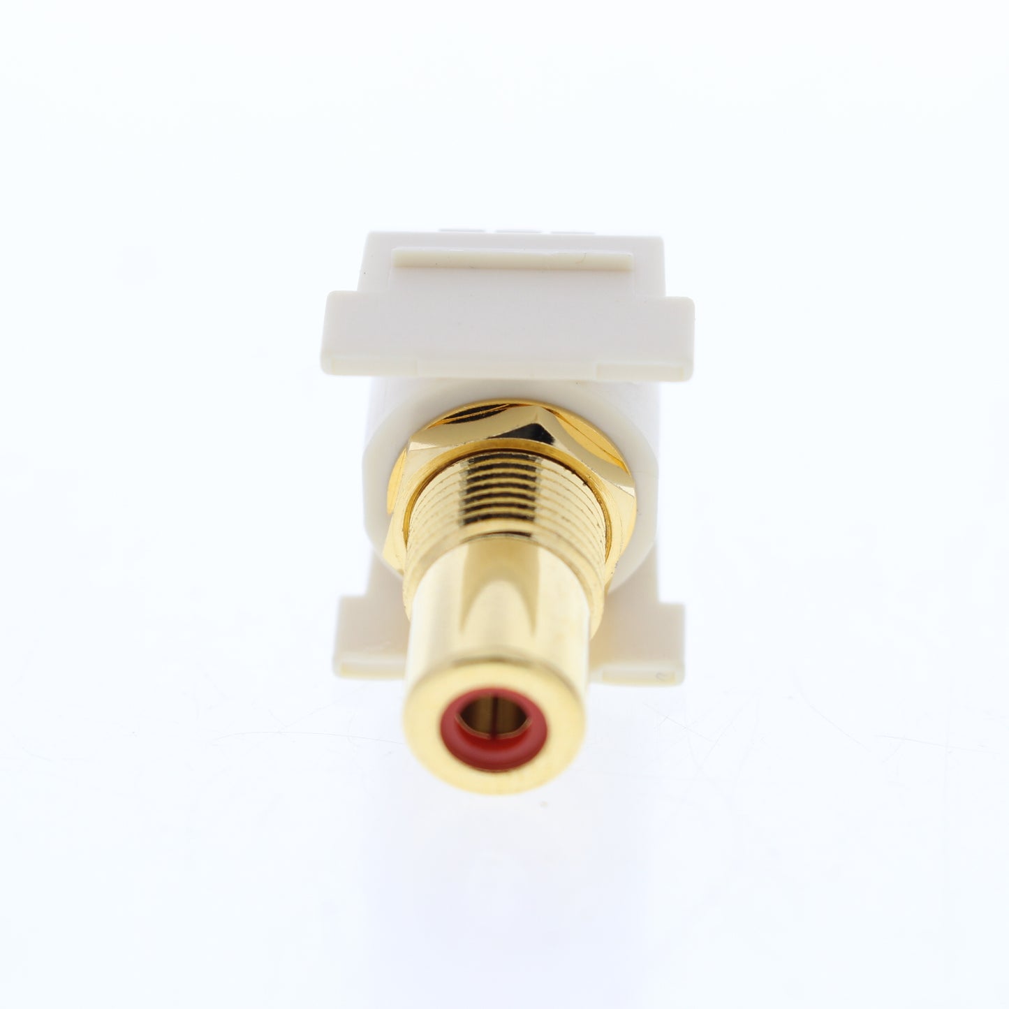 25 Hubbell Lt Almond SnapFit Keystone Video Cable Jacks Red Ctr RCA/RCA SFRCRRLA