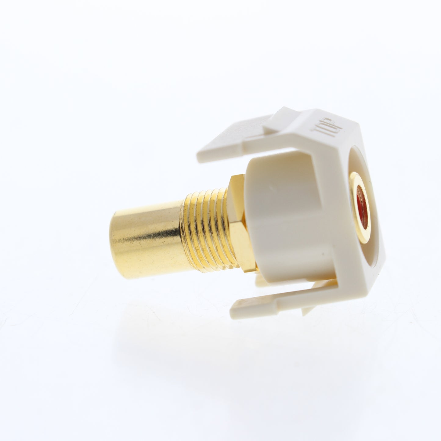 25 Hubbell Lt Almond SnapFit Keystone Video Cable Jacks Red Ctr RCA/RCA SFRCRRLA