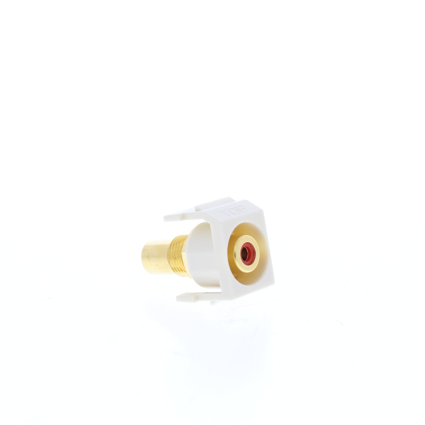 Hubbell Lt Almond Snap-Fit Keystone Video Cable Jack Red Center RCA/RCA SFRCRRLA