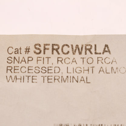 10 Hubbell Lt Almond Snap-Fit Keystone Video Cable Jacks White RCA/RCA SFRCWRLA