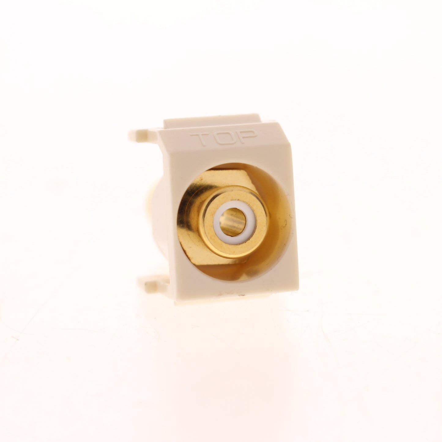 10 Hubbell Lt Almond Snap-Fit Keystone Video Cable Jacks White RCA/RCA SFRCWRLA
