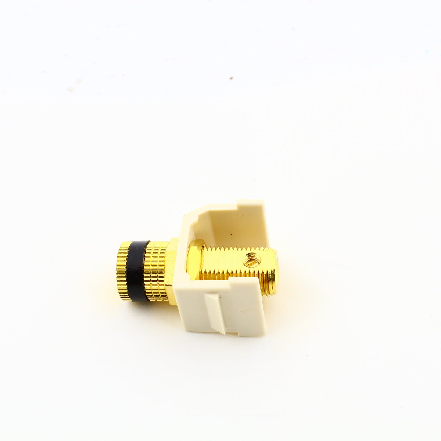 Hubbell Lt Almond Snap-Fit Keystone Speaker Binding Post Jack Black SFSPGBKLA