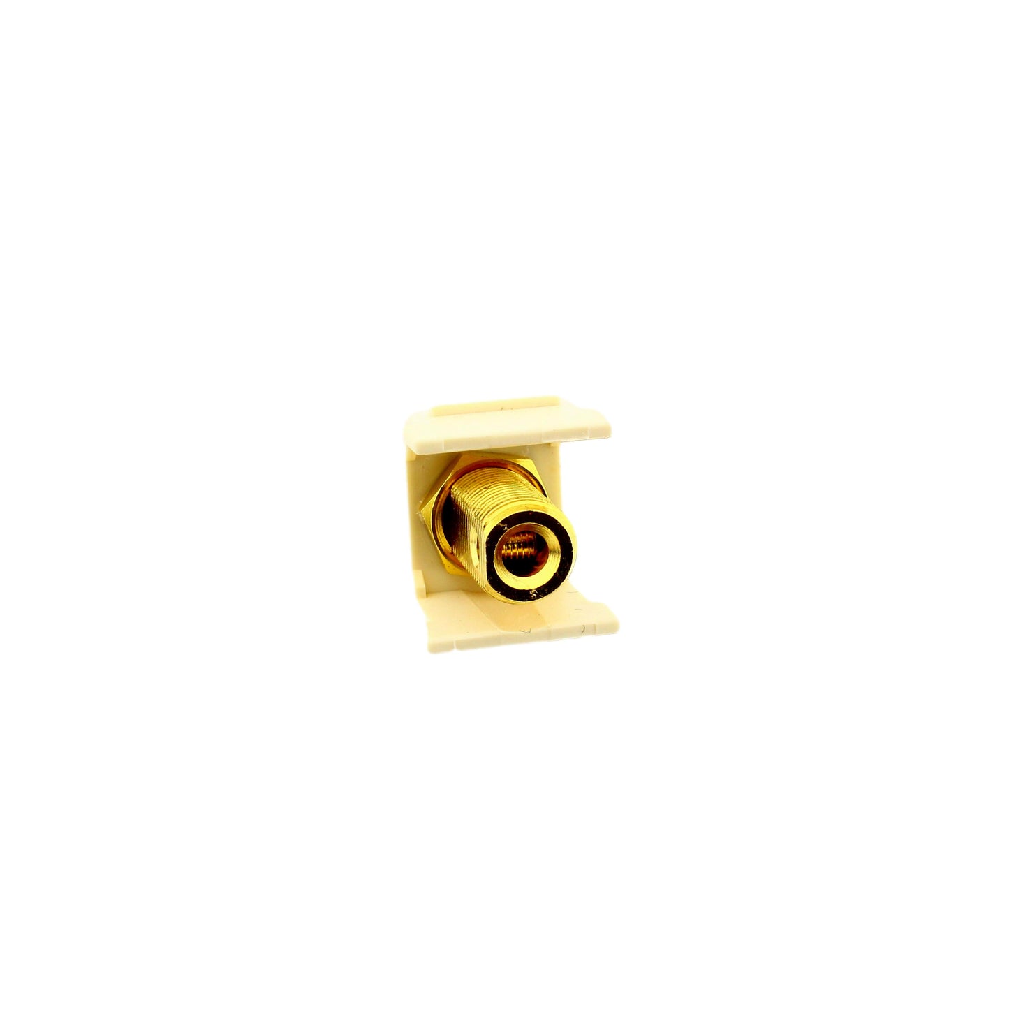 Hubbell Lt Almond Snap-Fit Keystone Speaker Binding Post Jack Black SFSPGBKLA