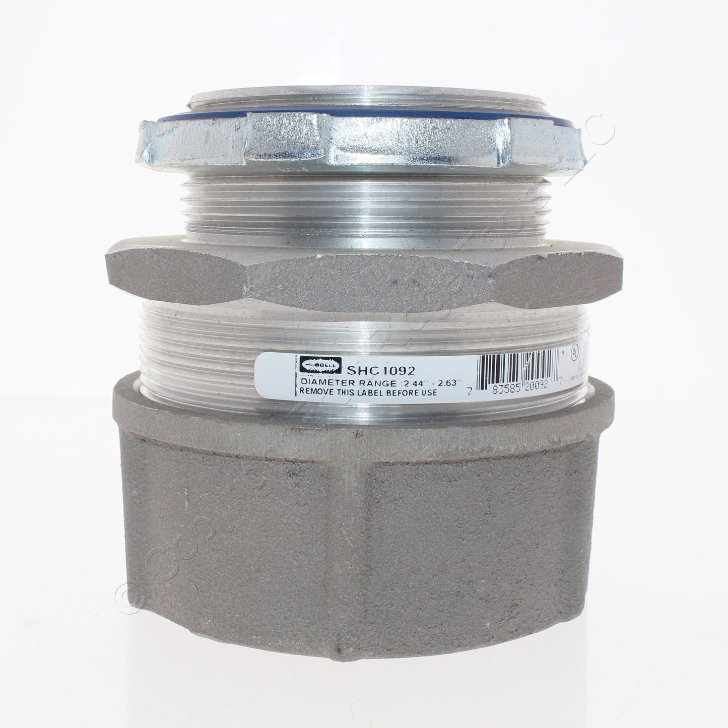 Hubbell Kellems SHC1092 Straight Male Cord Connector 3in. Aluminum 2.44?2.63 in.