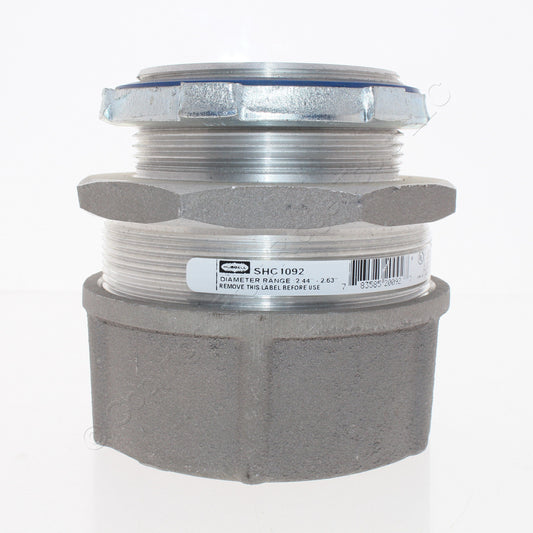 Hubbell Kellems SHC1092 Straight Male Cord Connector 3in. Aluminum 2.44?2.63 in.