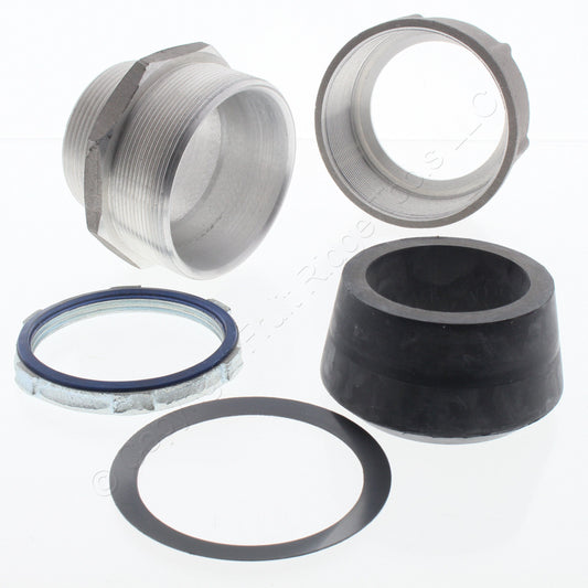 Hubbell Kellems SHC1092 Straight Male Cord Connector 3in. Aluminum 2.44?2.63 in.