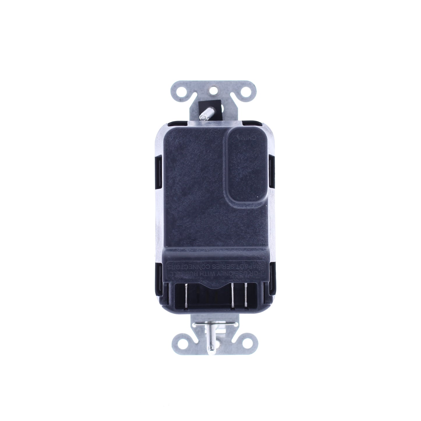 Hubbell SNAP15USBBK Black Decorator SnapConnect 15A Receptacle TR Outlet 2.0 USB