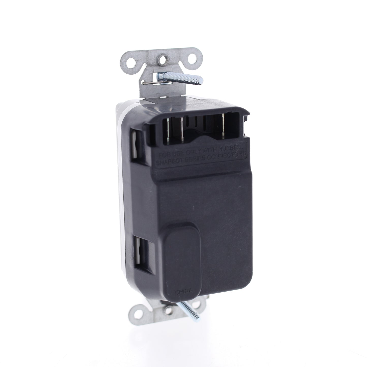 Hubbell SNAP15USBGY Gray Decorator SnapConnect 15A Receptacle TR Outlet 2.0 USB