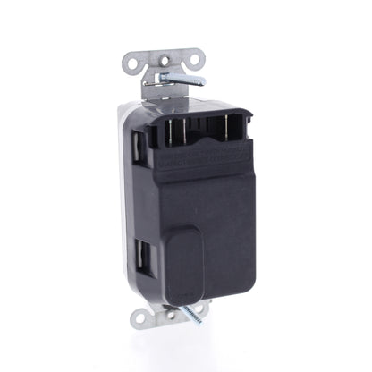 Hubbell SNAP15USBGY Gray Decorator SnapConnect 15A Receptacle TR Outlet 2.0 USB