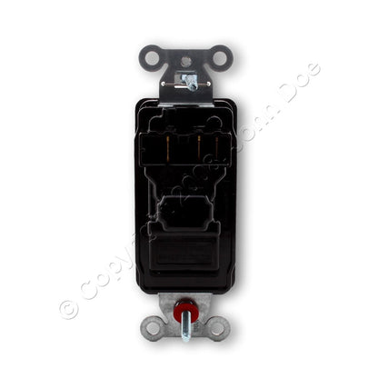 Hubbell SNAP2121ILBKNA Black SnapConnect Illuminated Sngl Pole Rocker Switch 20A