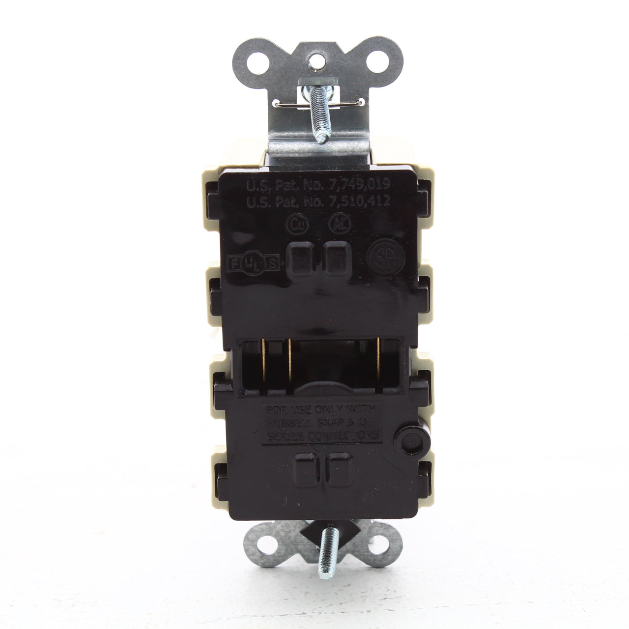 Hubbell SNAP2152IL Ivory SnapConnect Duplex Outlet Receptacle LED Indicators 15A