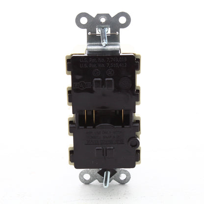 Hubbell SNAP2152IL Ivory SnapConnect Duplex Outlet Receptacle LED Indicators 15A