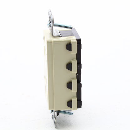 Hubbell SNAP2152IL Ivory SnapConnect Duplex Outlet Receptacle LED Indicators 15A