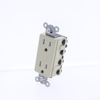 Hubbell SNAP2152ITRA Ivory SnapConnect Outlet Receptacle Tamper Resistant 15A