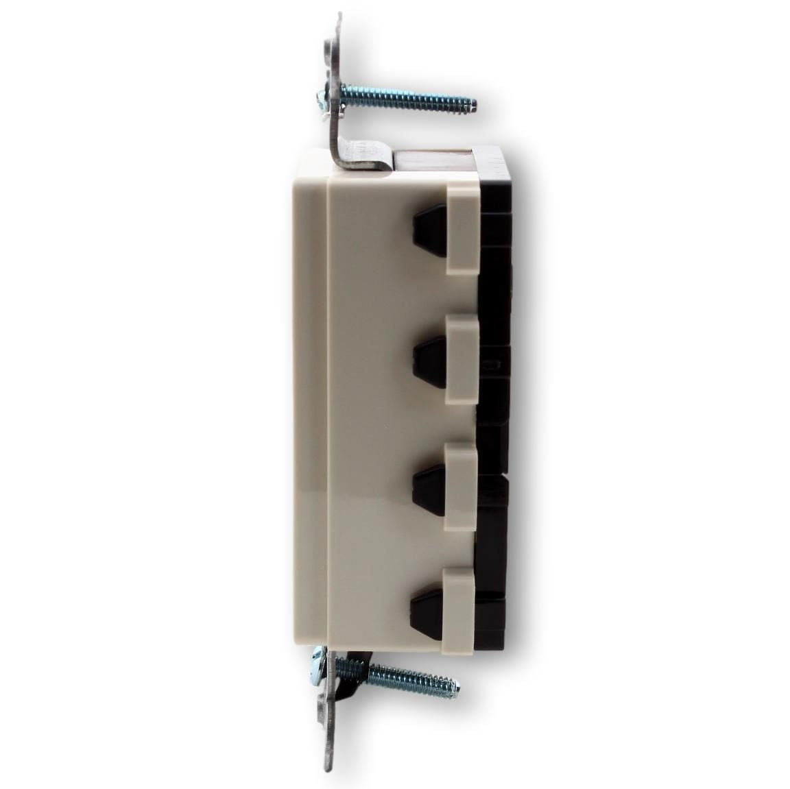 Hubbell SNAP2152LATRA Light Almond SnapConnect 15A Receptacle Tamper Resistant