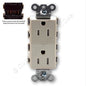 Hubbell SNAP2152LATRA Light Almond SnapConnect 15A Receptacle Tamper Resistant