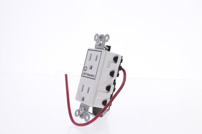 Hubbell SNAP2152WSC White SnapConnect Duplex Outlet Receptacle Split Circuit 15A
