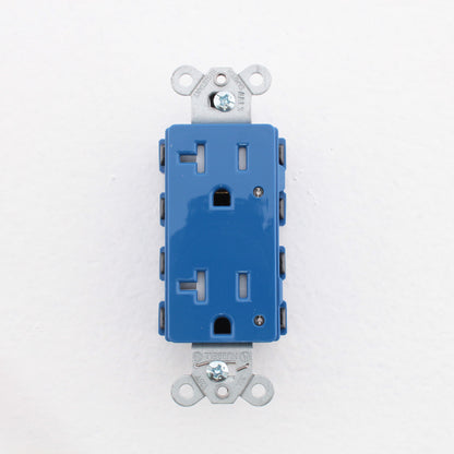 Hubbell SNAP2162BLLTRA Blue SnapConnect Receptacle Tamper Resistant w/LEDs 20A