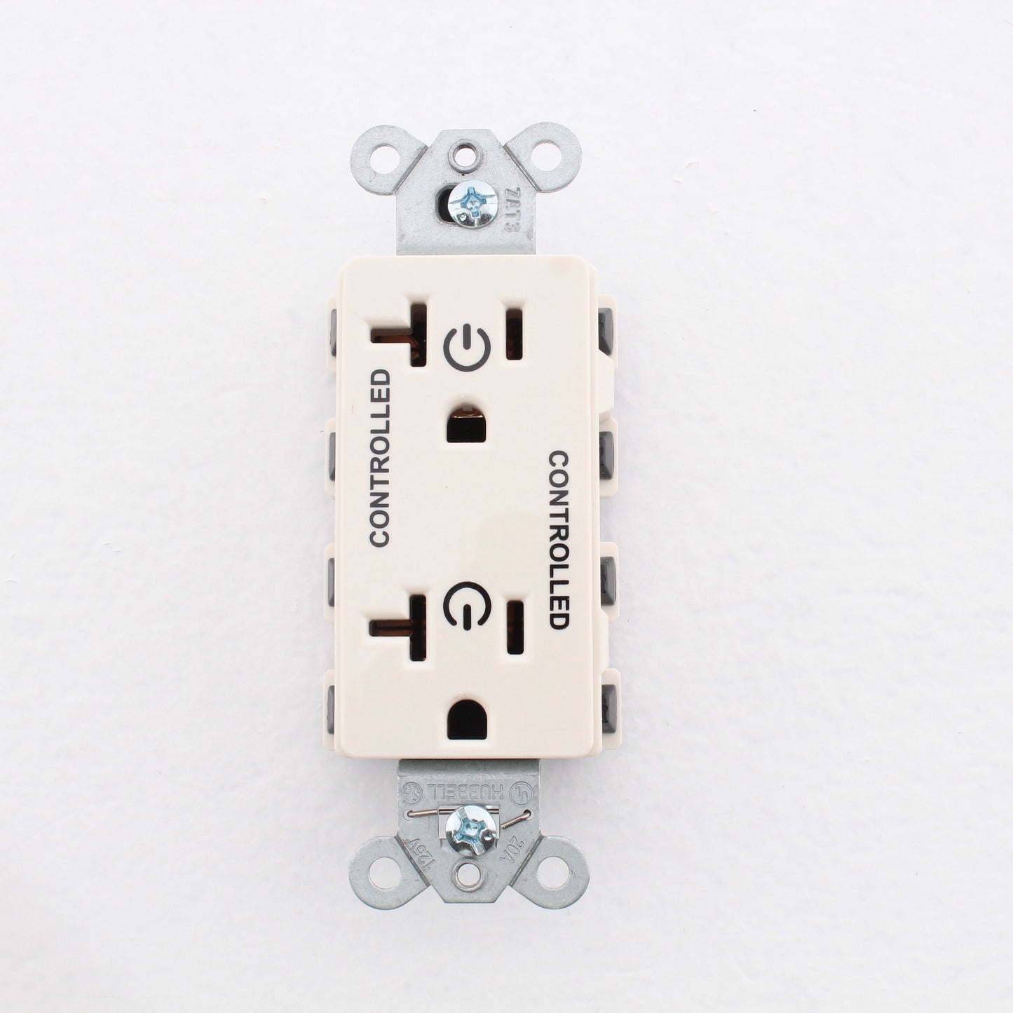 Hubbell SNAP2162C2LA SnapConnect Light Almond 20A Receptacle 2/2 Controlled