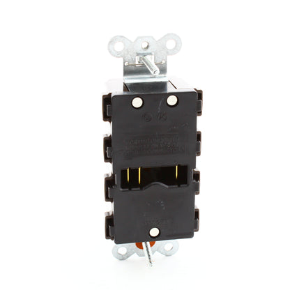 Hubbell SNAP2172A Brown SnapConnect Hospital Grade Duplex Outlet Receptacle 15A