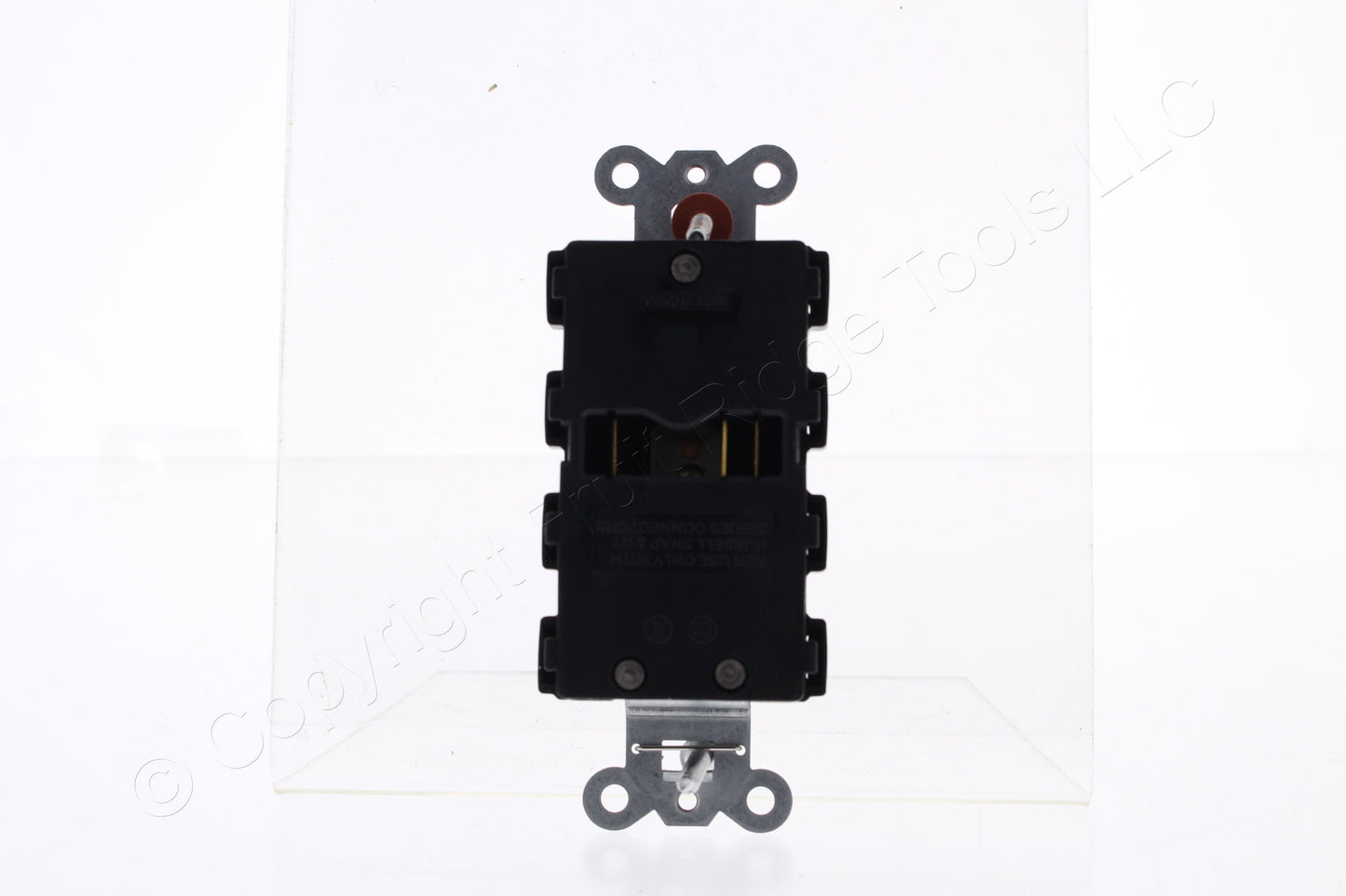 Hubbell SNAP2172BKA Black SnapConnect Hospital Grade Outlet Receptacle 15A