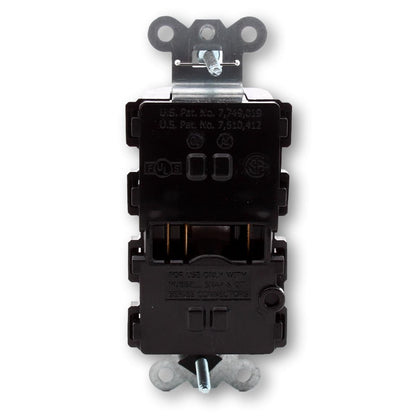 Hubbell SNAP2172BKTRA Black SnapConnect Hospital Grade TR Outlet Receptacle 15A