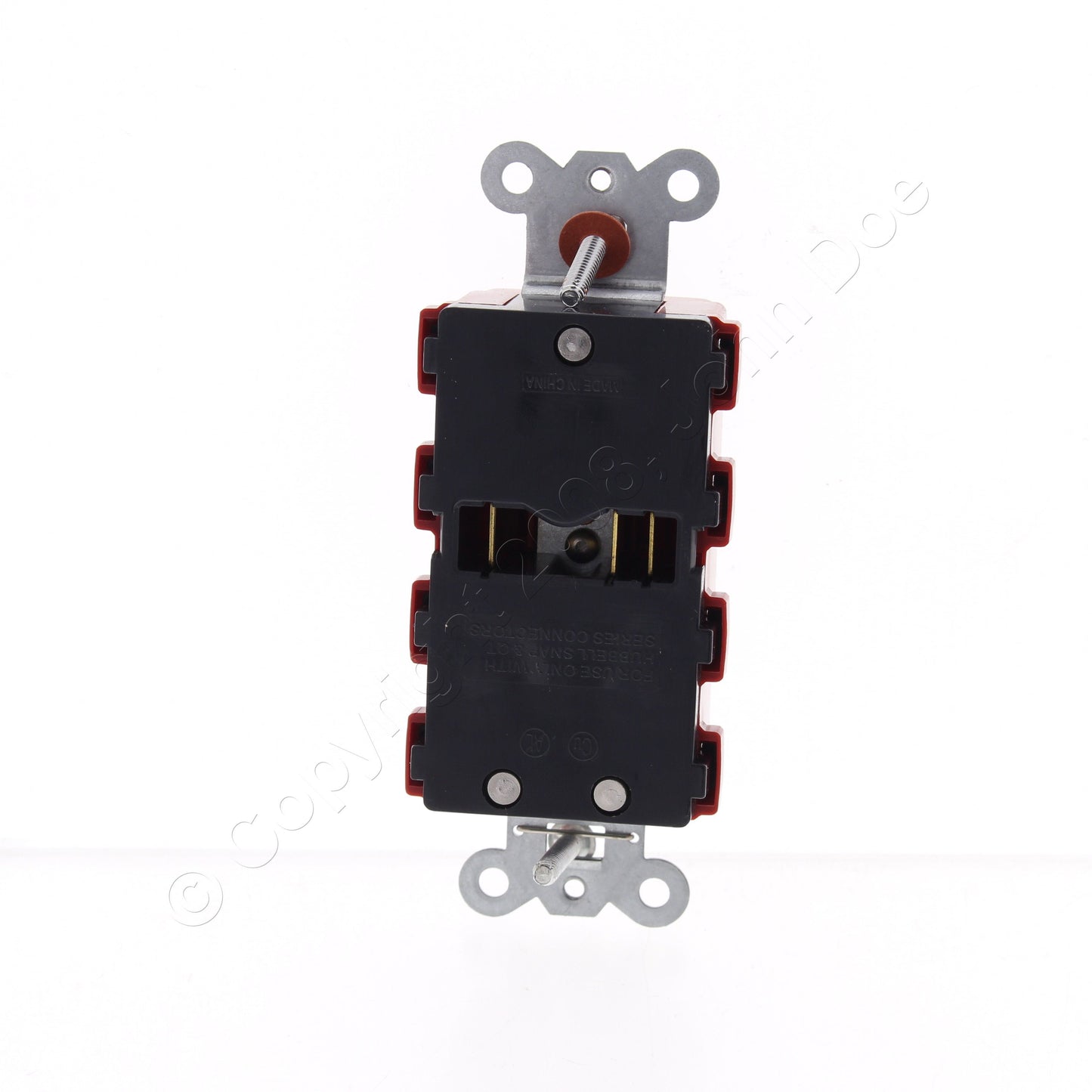 Hubbell SNAP2172RA Red SnapConnect Hospital Grade Duplex Outlet Receptacle 15A
