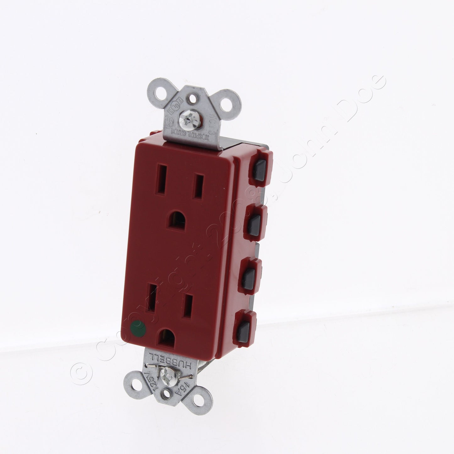 Hubbell SNAP2172RA Red SnapConnect Hospital Grade Duplex Outlet Receptacle 15A