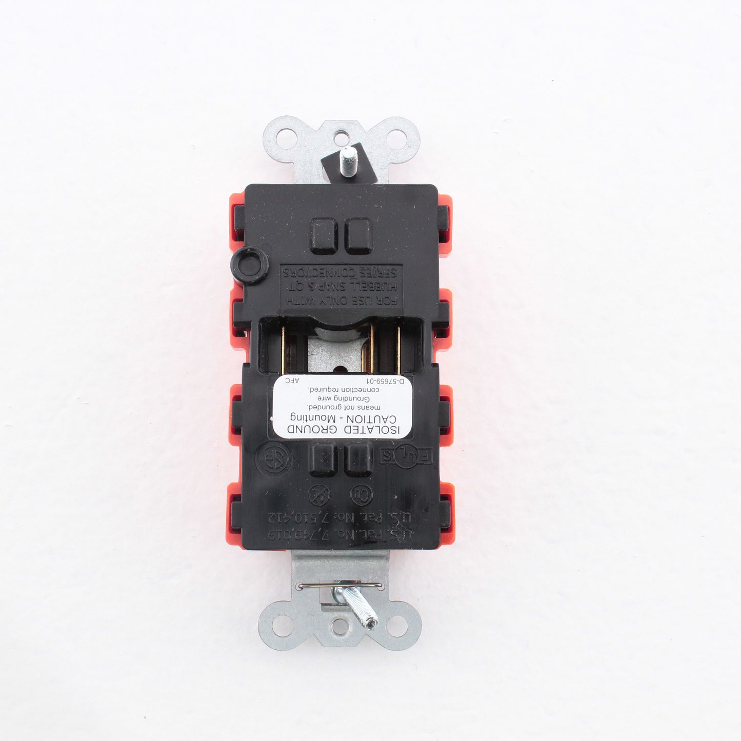 Hubbell SNAP2182IGL SnapConnect 20A Isolated Ground Hospital Outlet Receptacle