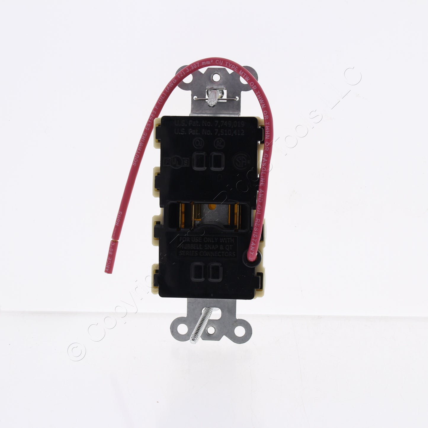 Hubbell SNAP2182ISC Ivory SnapConnect Hospital Grd Receptacle Split Circuit 20A